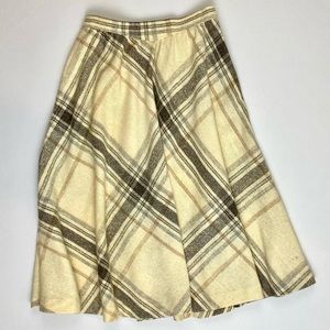 Vintage Simone Alexander for Patty Woodard A-Line Midi Plaid Skirt Size 11/12